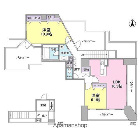 ロイヤルステージ目白(2LDK/4階)の間取り写真