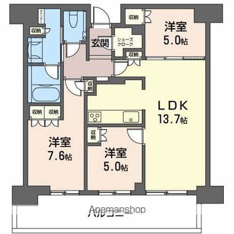 グランドメゾン新梅田タワー ザ・クラブレジデンス(3LDK/32階)の間取り写真