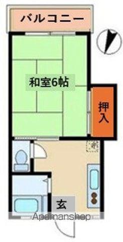 クロノス上祖師谷(1K/1階)の間取り写真