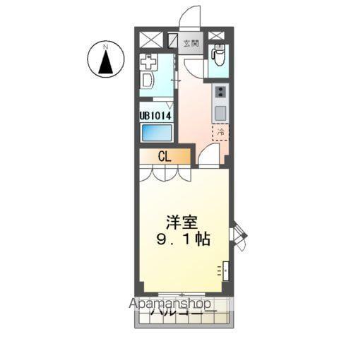 K・コオリナ(1K/2階)の間取り写真