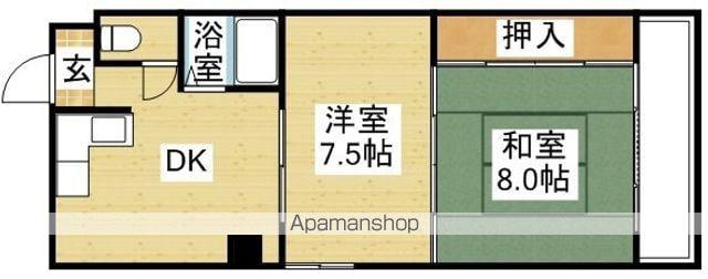 コーポフェニックス(2DK/3階)の間取り写真