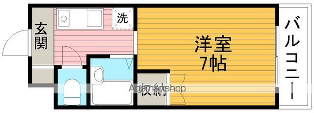 ジュネス蛍池(1K/3階)の間取り写真