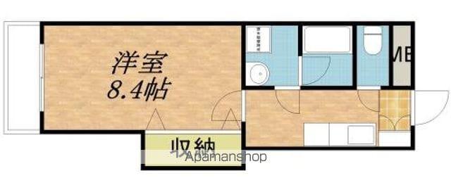 クリニカル・B(1K/1階)の間取り写真