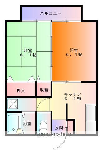 コーポアドバンスJ(2K/2階)の間取り写真