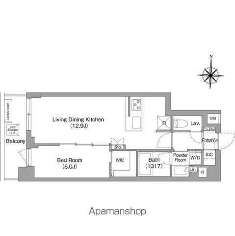 コンフォリア・リヴ永福町(1LDK/6階)の間取り写真