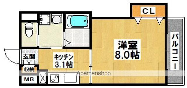 南海電鉄南海本線 堺駅 徒歩7分 11階建 築19年(1K/2階)の間取り写真