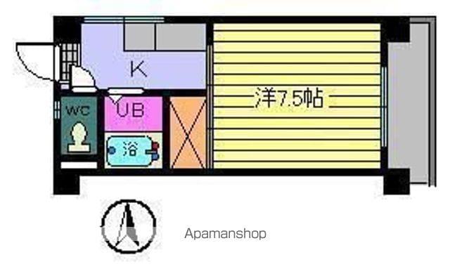 アーバンハイツ今市(1DK/3階)の間取り写真