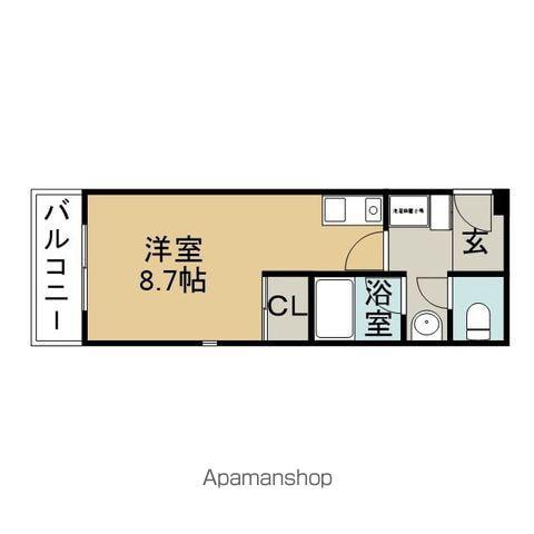 レジデンスシェーンブルン(ワンルーム/2階)の間取り写真