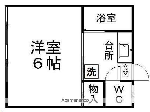 ハイツ光(1K/1階)の間取り写真
