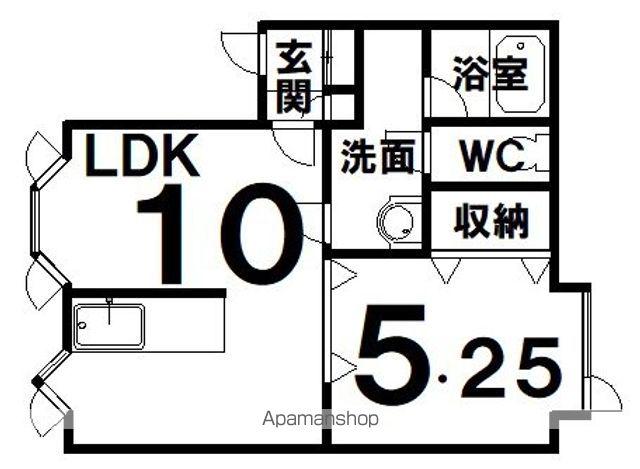 CASTLE M・KⅢ(1LDK/1階)の間取り写真