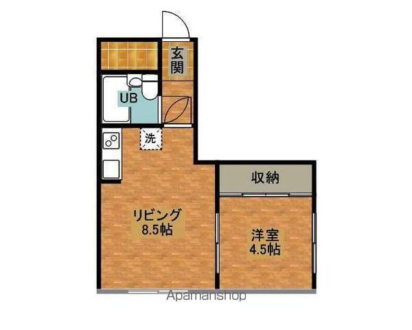 ハイツあるば(1LDK/2階)の間取り写真