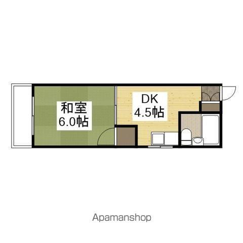 ホームズ山口(1DK/2階)の間取り写真