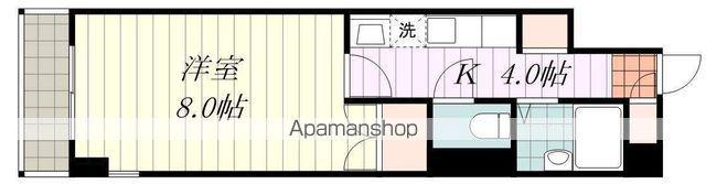 コーポラス和泉北(1K/2階)の間取り写真