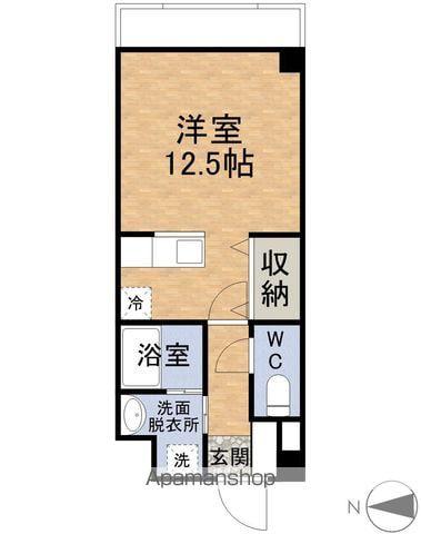 平井ビルⅥ(ワンルーム/4階)の間取り写真