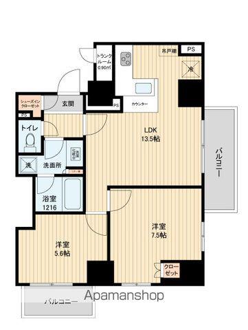 HF田端レジデンス(2LDK/12階)の間取り写真