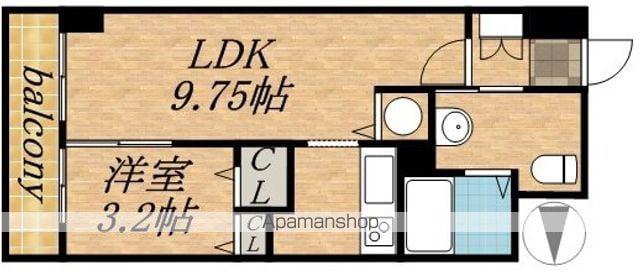 レジディア大通西(1LDK/6階)の間取り写真
