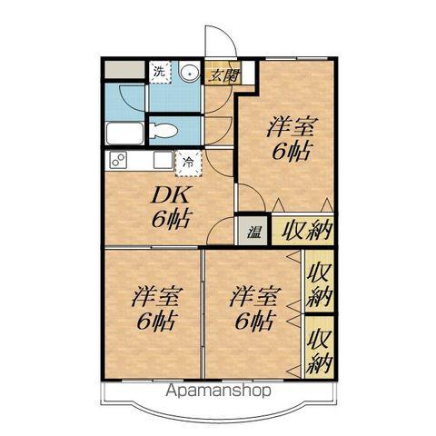 ガーデン・ハイム樗1番館(3DK/1階)の間取り写真