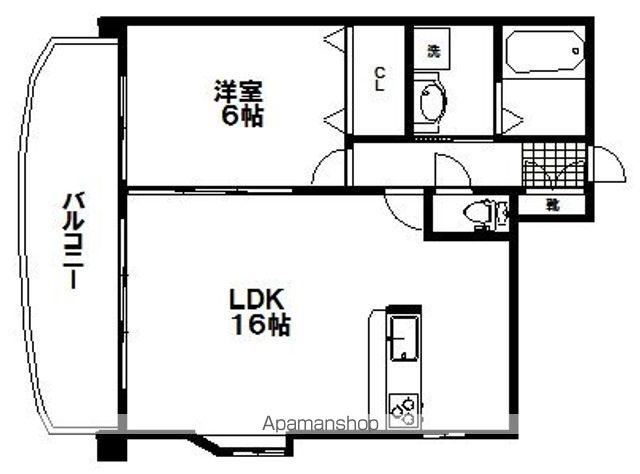アニバーサリー第九木町通(1LDK/1階)の間取り写真