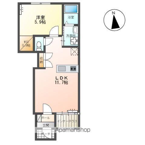 サンコリーナ向台(1LDK/1階)の間取り写真