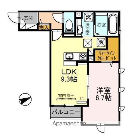 アークステージ(1LDK/1階)の間取り写真