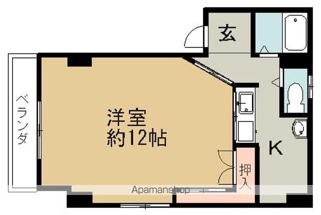 藤原マンション東村(1K/3階)の間取り写真