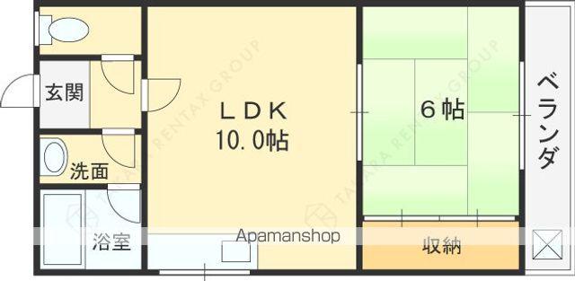 山田マンション(1LDK/3階)の間取り写真