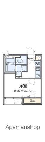 クレイノエルヴィータ東比恵(1K/1階)の間取り写真