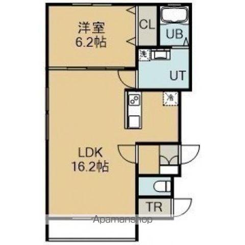 ストックトン(1LDK/2階)の間取り写真