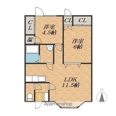 SMART1(2LDK/1階)の間取り写真
