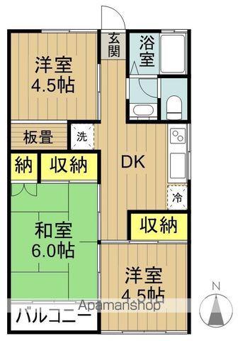 C.YAMANAKA(3DK/2階)の間取り写真