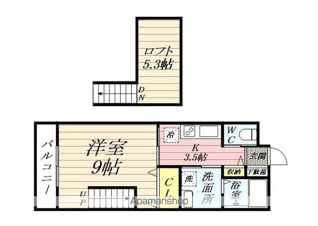 ブランニューY&S(1K/1階)の間取り写真