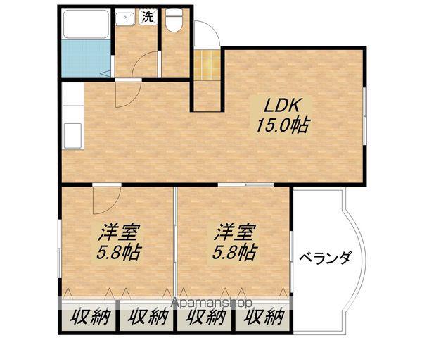 グランドハーティス2(2LDK/1階)の間取り写真