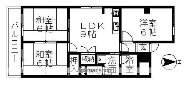 シティアーク新栄(2LDK/4階)の間取り写真