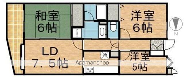 アルス立川(3LDK/5階)の間取り写真