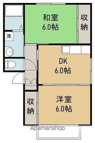 セフィラ福田町五番館(2DK/2階)の間取り写真