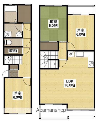上河内タウンハウス(3SLDK)の間取り写真