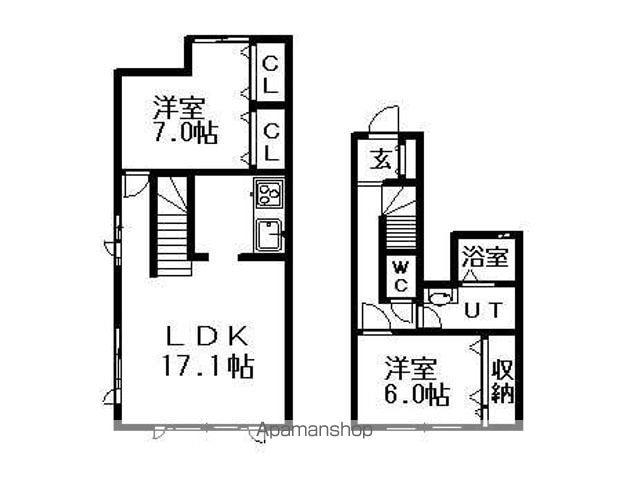 リバーステージⅡ(2LDK)の間取り写真