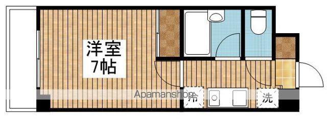 ワンノール堀之内(1K/1階)の間取り写真