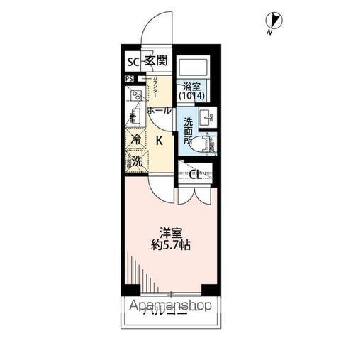 プレール・ドゥーク中野富士見町II 3階階 間取り