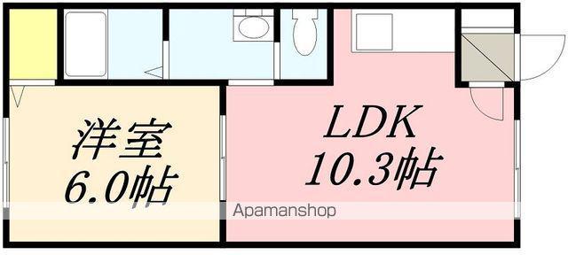ユニBOX2(1LDK/5階)の間取り写真