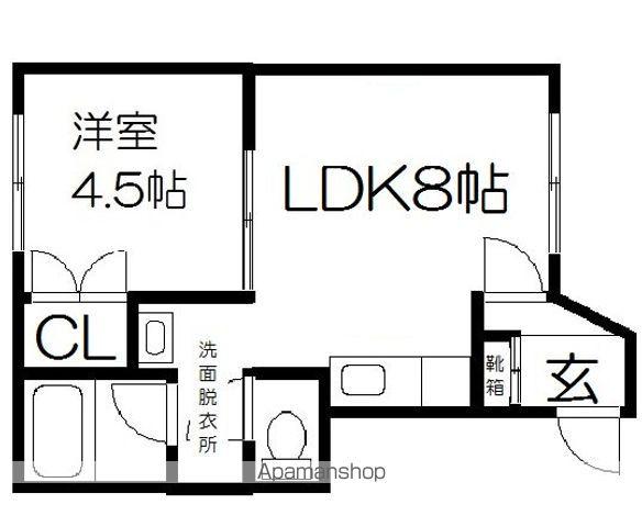 とまとハウス(1LDK/2階)の間取り写真