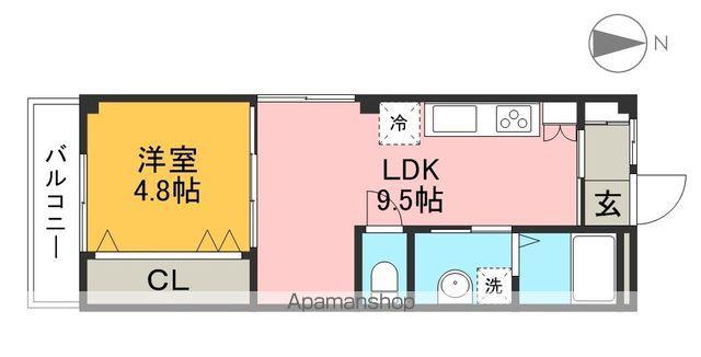 コーポエクセルⅡ(1LDK/3階)の間取り写真