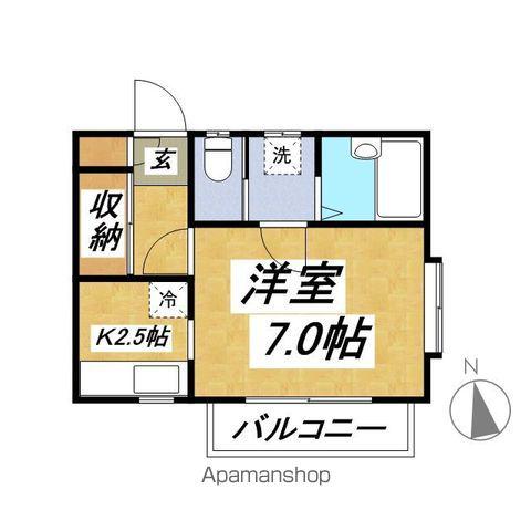 ハイツ秋風(1K/1階)の間取り写真