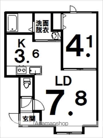 カリーノ(1LDK/2階)の間取り写真