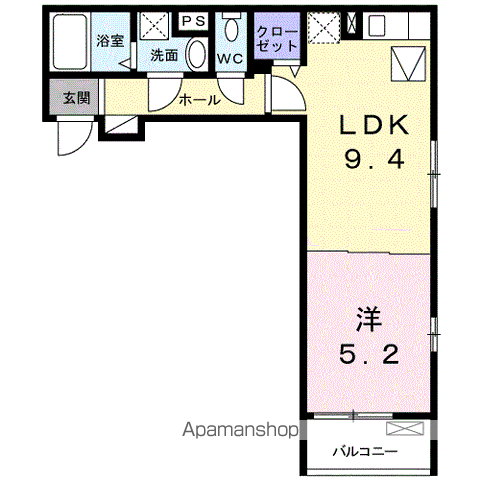アルモニー K Ⅰ(1LDK/1階)の間取り写真