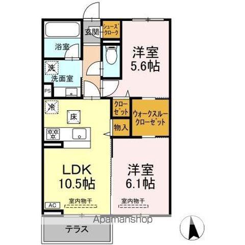 GARDEN蔵(2LDK/1階)の間取り写真