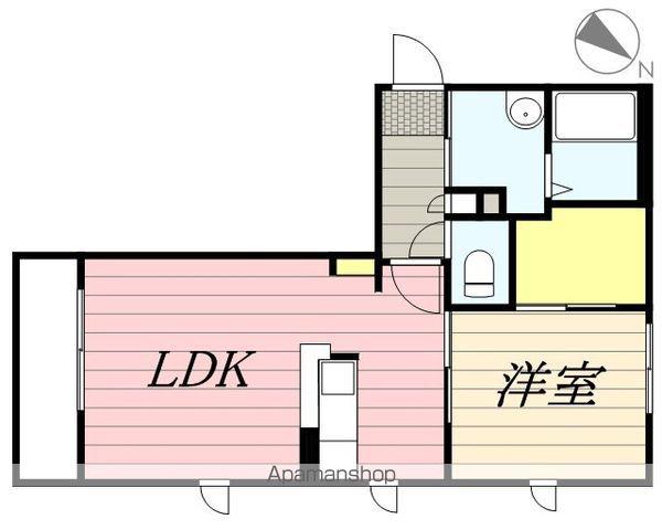 廣田板付6(1LDK/2階)の間取り写真