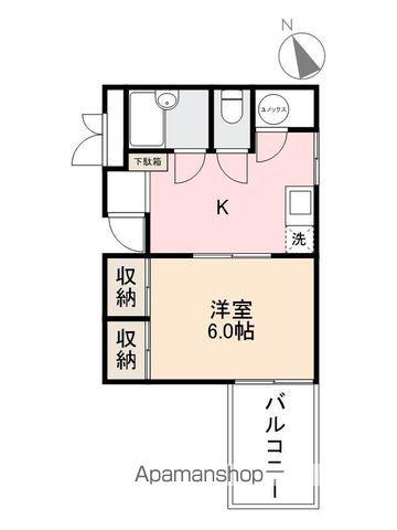 稲井ビル(1K/3階)の間取り写真