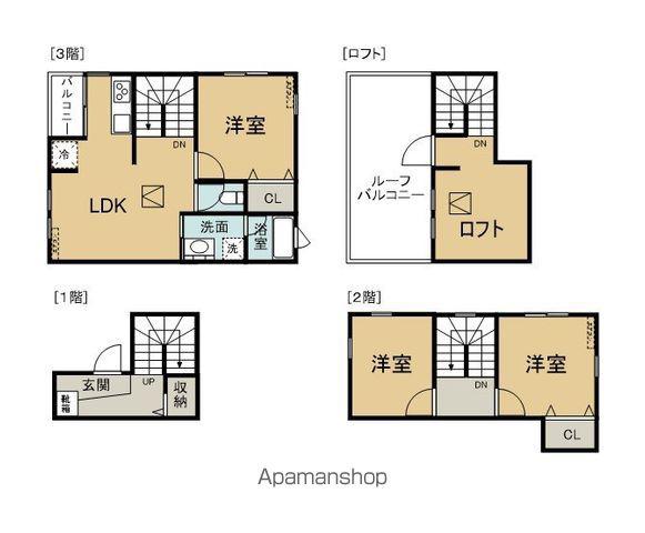 上田町Ⅰ(3SLDK/3階)の間取り写真
