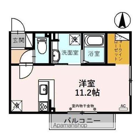 デージーRⅢ(ワンルーム/3階)の間取り写真